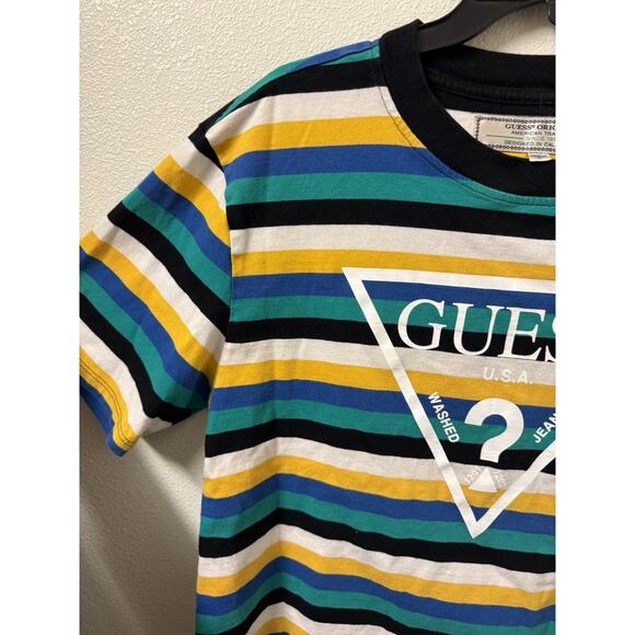 Guess Shirt Mens Medium Los Angeles Guess Originals T-Shirt Striped Multicolor - Picture 4 of 10